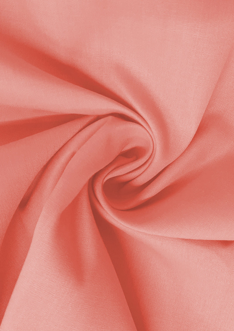 Peachy Pink PolyCotton Fabric 65/35 Blended Dyed Premium Fabric 45" (112cm) Wide for Craft, Dressmaking, Face Masks & NHS Uniforms