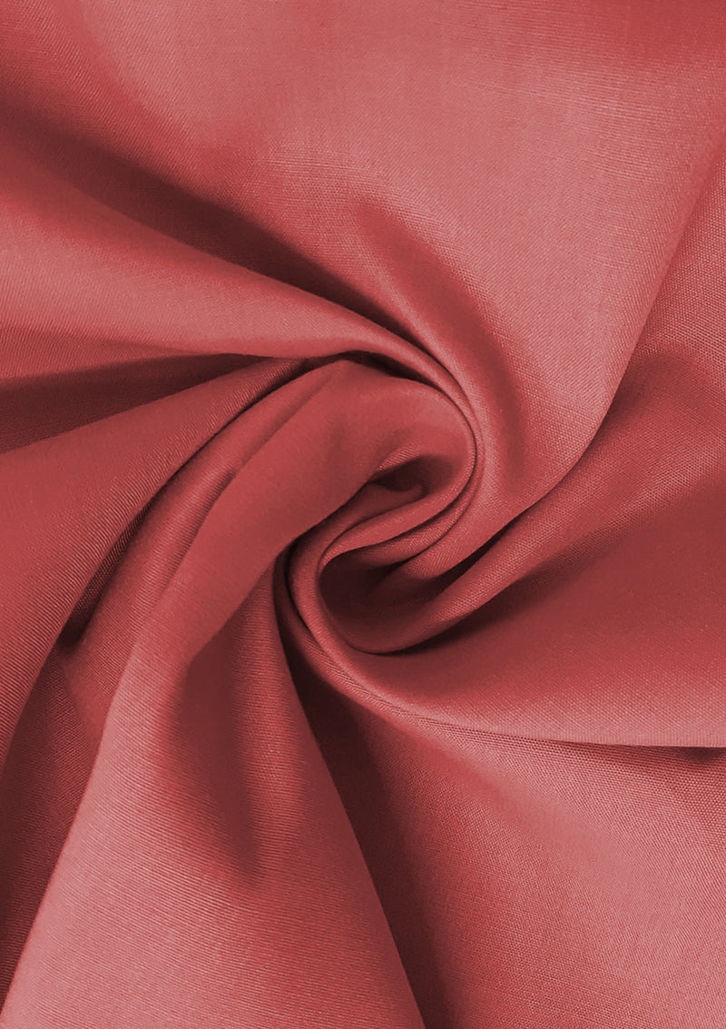 Peachy Pink Cotton Fabric 100% Cotton Poplin Plain Oeko-Tex Certified Fabric for Dressmaking, Craft, Quilting & Facemasks 45" (112 cms) Wide Per Metre