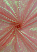 50" Rainbow Organza Pearlised Iridescent Fabric Weddings Decor