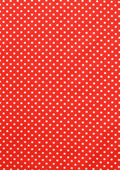 100% 45" Polycotton Blended Red Base + White Spots 5mm Print D#59