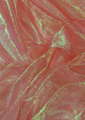 Red 50" Rainbow Organza Pearlised Iridescent Fabric Weddings Decor Dressmaking
