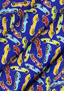 Cars Cotton Printed Fabric 45" Wide Sports Racing Cars 100% Craft Poplin Dressing Material D