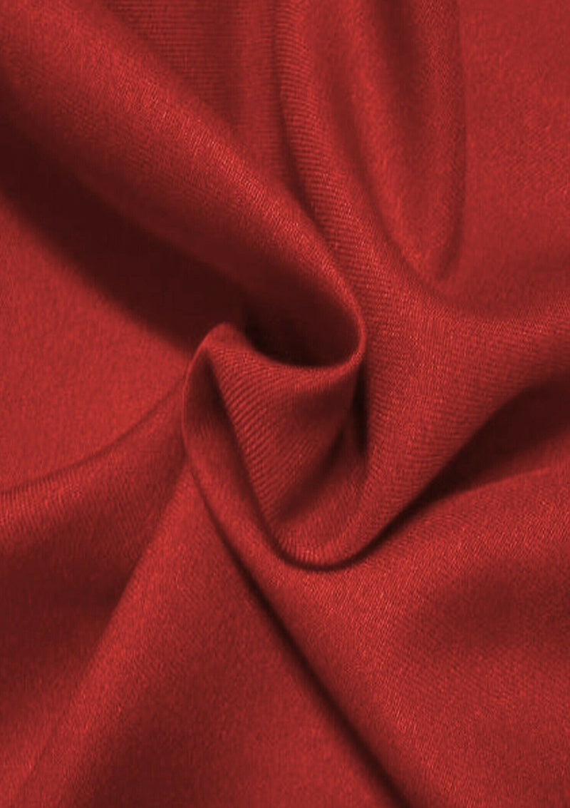 Red Textured Twill Polyester Fabric 60" (150cms) Dressing Clothing Crafting Material