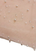 Blush 60" Net Fashion Studded Pearl Beaded Bridal Fabric Decoration/craft/dress/scarf