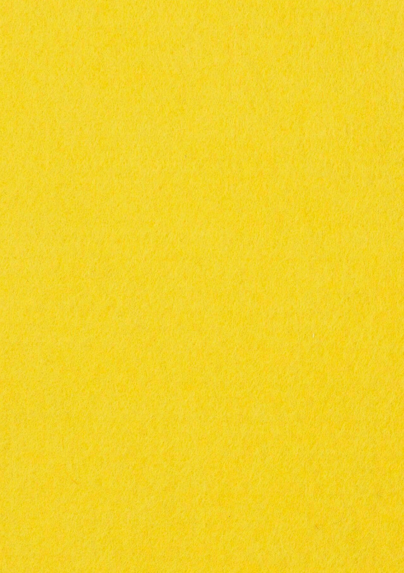 Yellow Felt Fabric Baize 100% Acrylic Material Arts Crafts Sewing Decoration 1mm Thickness | 100cm x 45cm Wide | Sold by The Metre & Roll