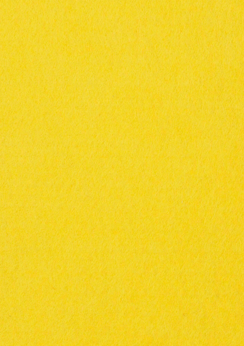 Yellow Adhesive Felt Fabric 100% Acrylic UK Made EN71 Certified Sticky Back Material for Arts & Crafts 1mm Thickness | 100cm x 45cm Wide | Sold by The Metre & Roll