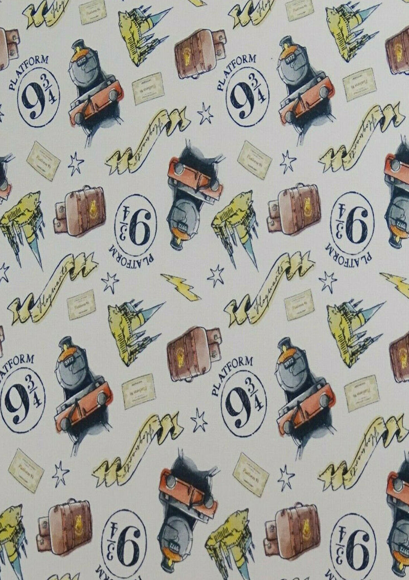 Harry Potter Platform 9¾ Cotton Print Fabric 60" Wide 100% Licensed Crafts D