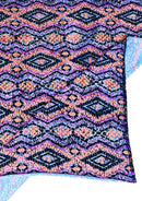 Abstract Diamond Jersey Fabric Designer 62" Wide Viscose Elastane 2-Way Stretch Dressing Material