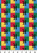 Harry Potter Hogwarts Checked Craft Cotton Fabric 45" 100% Licensed Sewing D