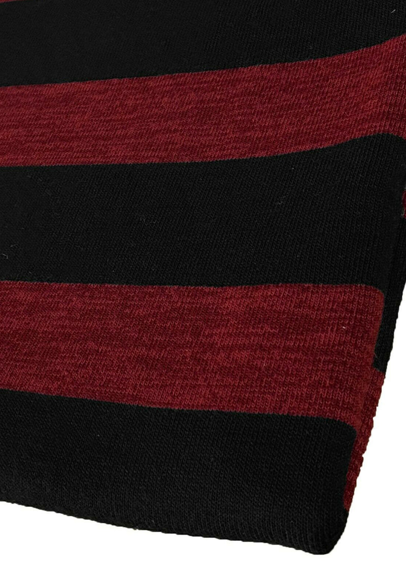 Striped Jersey Fabric Soft Touch Marl Effect 4-Way Stretch 54" Width Dressing - Wine