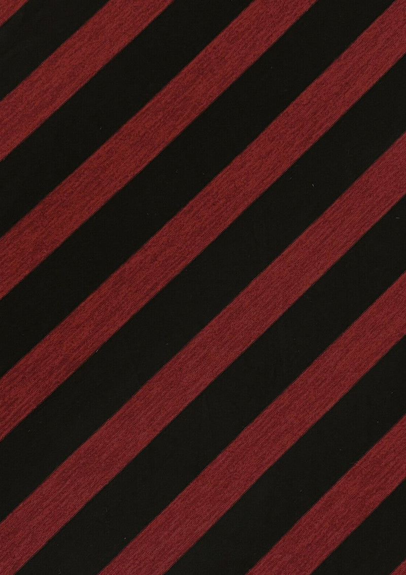 Striped Jersey Fabric Soft Touch Marl Effect 4-Way Stretch 54" Width Dressing - Wine