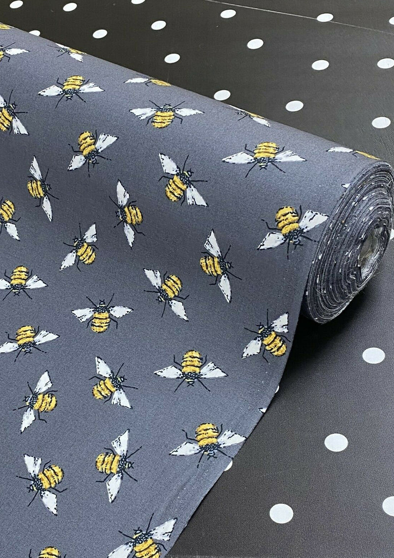 Bumble Bee Cotton Printed Fabric 45" Wide Craft Poplin Quilting Dressing D