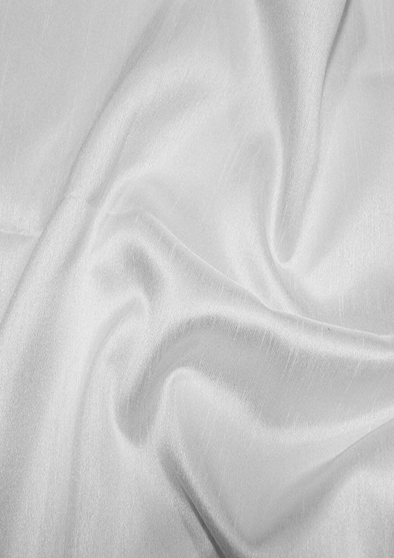 White Satin Fabric Shantung Faux Silk Rich Look 60" Decoration Bridal Furnishing