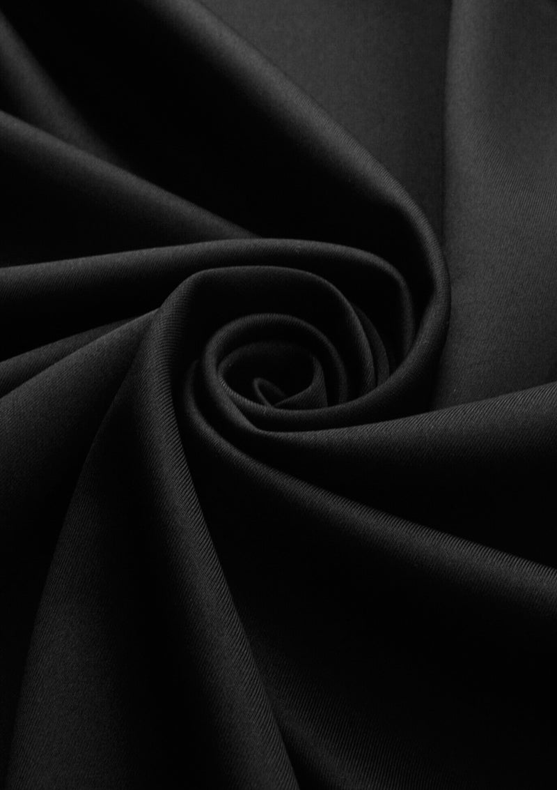 Black Scuba Jersey Fabric 60" Spandex 4-Way Stretch Elastane Polyester Dressing
