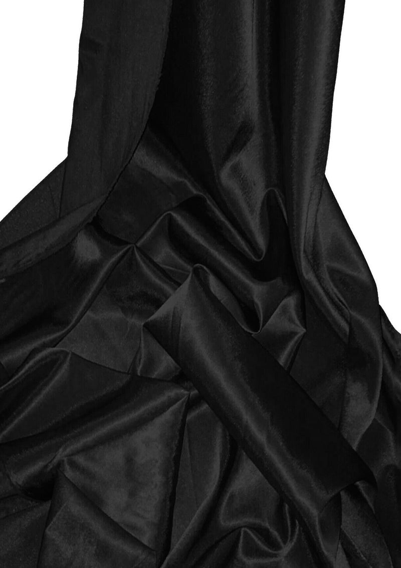 Black Crepe Back Satin Luxury 45"Wide Non Stretch Medium Weight Dress & Bridal Fabric