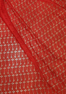 Paisley Red Lace Fabric 58" Vermilion (Dull) Red Colour Dress, Drape & Fashion