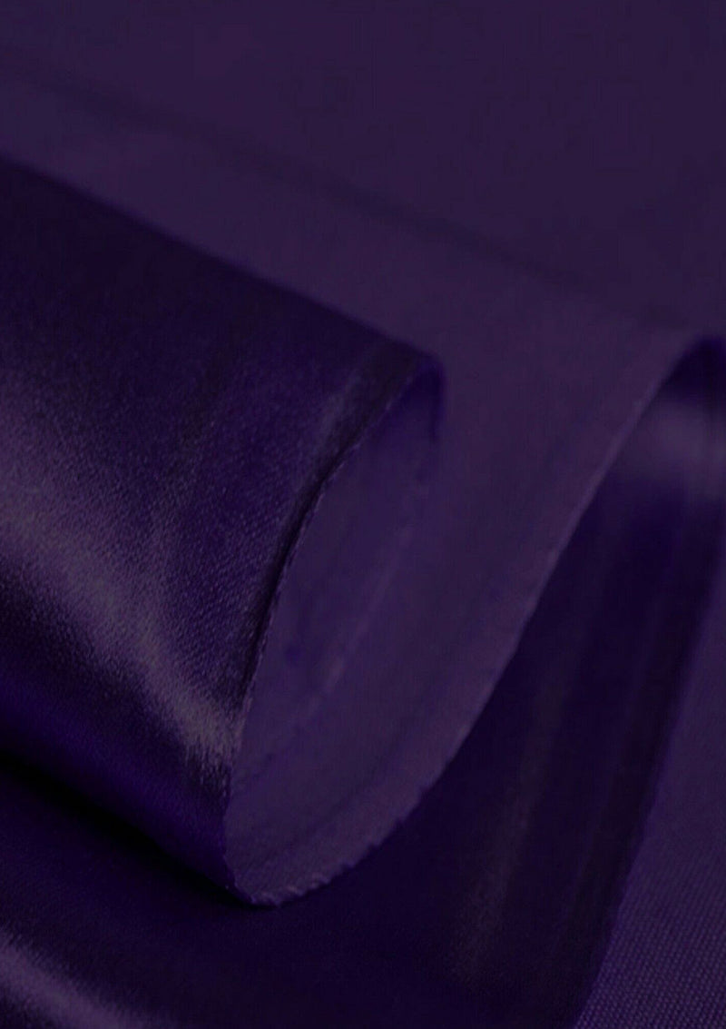 Cadbury Purple Crepe Back Satin Luxury 45"Wide Non Stretch Medium Weight Dress & Bridal Fabric