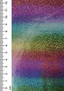 Rainbow Metallic Foil Jersey Fabric Stretch Disco Shiny 56" Dress Dance Costume Fashion