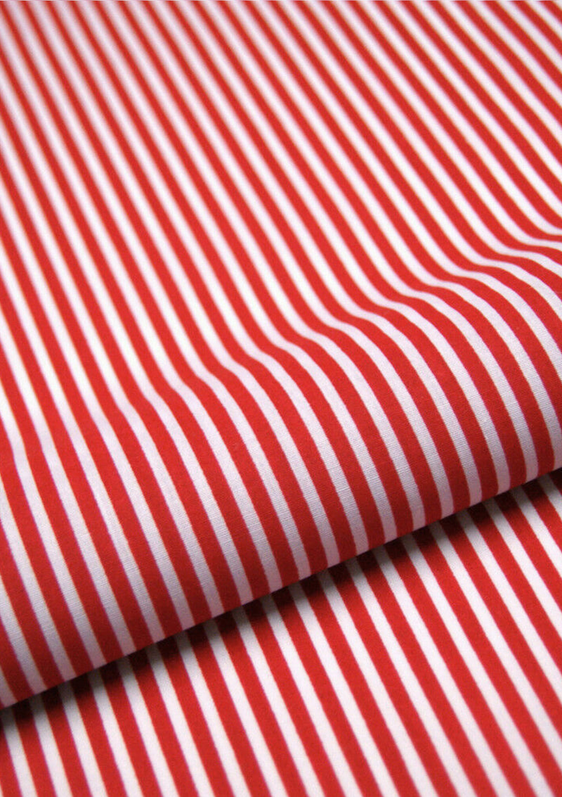 Candy Stripes Polycotton Print Fabric Horizontal 3mm Stripes 45" Crafting D