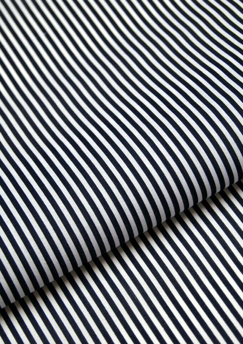 Candy Stripes Polycotton Print Fabric Horizontal 3mm Stripes 45" Crafting D