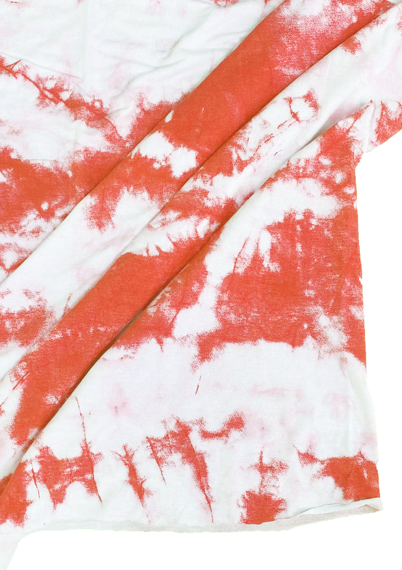 Tie Dye Print Jersey Fabric Viscose Elastane 2-Way Stretch 63" Wide Fashion Dressing - Orange