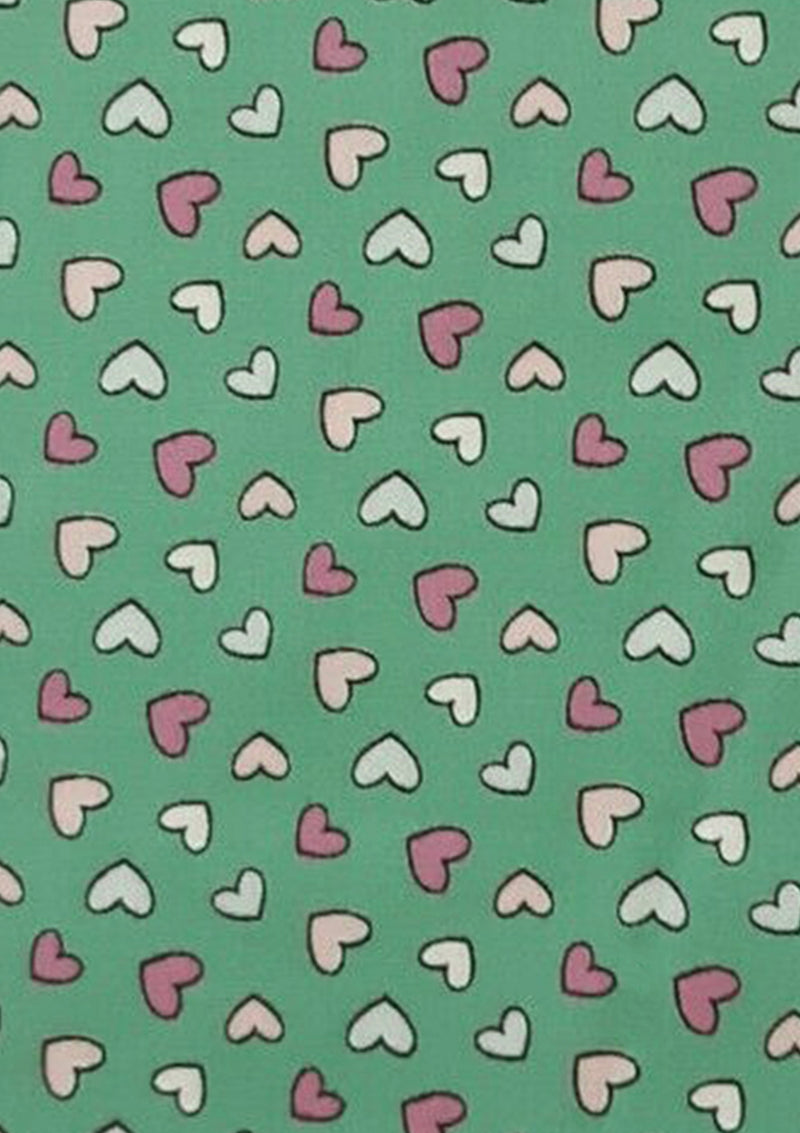 Hearts Cotton Print Fabric 45" Mini Hearts Crafts Uphostery Dress Material D