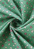 Hearts Cotton Print Fabric 45" Mini Hearts Crafts Uphostery Dress Material D#227