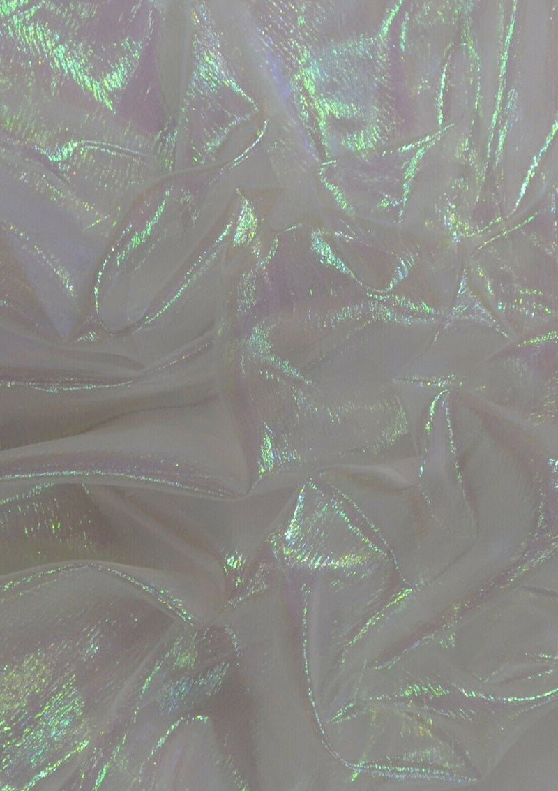 50" Rainbow Organza Pearlised Iridescent Fabric Weddings Decor